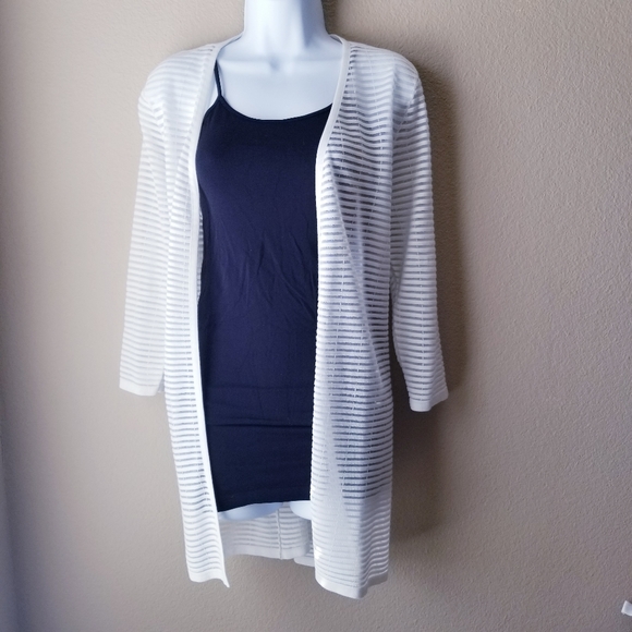 Alfani Ivory Cardigan Pxl Illusion 